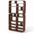 **Contemporary Wooden Bookshelf with Open Shelving Design**