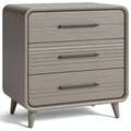 **Modern Minimalist Nightstand with Three Drawers**