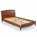 **Modern Wooden Platform Bed Frame with Slatted Base**