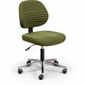 **Ergonomic Green Office Chair with Adjustable Height and Wheels**